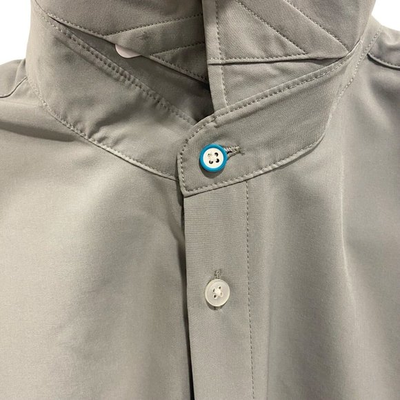 &COLLAR Men's Salton Classic Slim STAIN RESISTANT Button Down Dress Shirt XL NEW - Picture 4 of 6